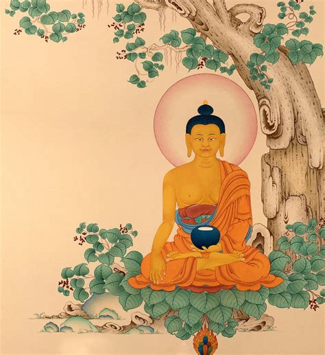 The Bodhi Tree (Pippala) and The Shakyamuni Buddha