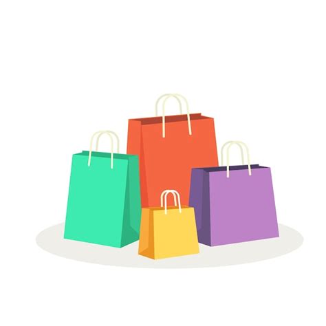 Premium Vector | Colorful shopping bags vector illustration