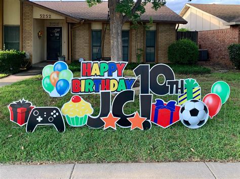 Yard Art Birthday Sign | Custom Yard Sign Rental Company | Elgin, TX