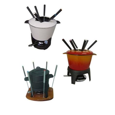 Black Coating Cast Iron Fondue Pot Set - HF612 (China Trading Company ...