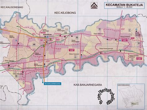 Peta Kecamatan Bukateja | Download Peta Purbalingga Lengkap | Ukuran ...