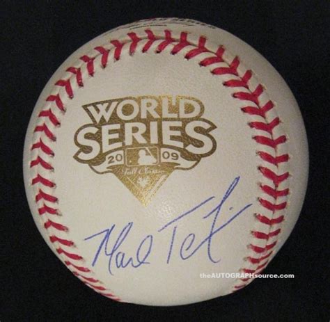 Mark Teixeira Signed 2009 World Series Baseball - The Autograph Source