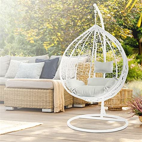 Transform your Outdoor Space with a White Wicker Swing Chair