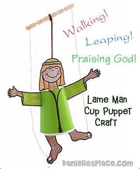 Peter Heals the Lame Man Bible Crafts and Games