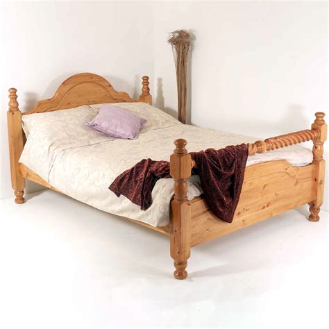 New wooden solid pine king size bed frameF6 with slats 5ft, pine ...