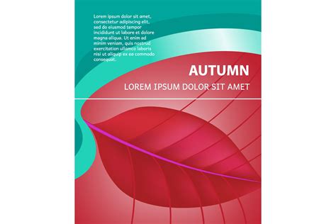 Autumn Seasonal Poster Design with Leaf Graphic by pch.vector ...