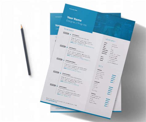 A4 Creative InDesign Resume - Download 2 Pages