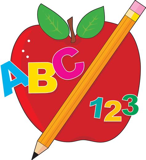 Colorful ABC 123 clipart free image download