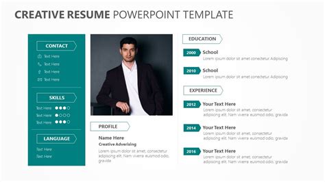 Creative Resume PowerPoint Template | Powerpoint templates, Creative resume, Resume template