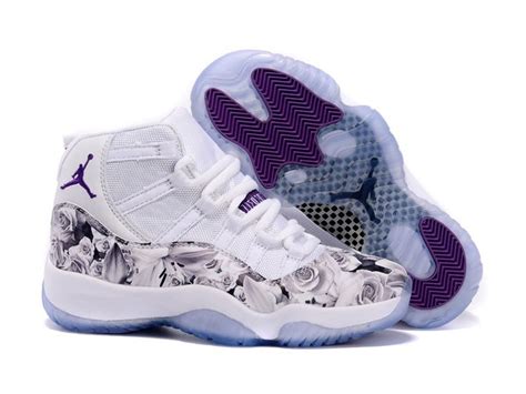 Air Jordan 11 Gs "floral Flower" White Purple For | Air jordans ...