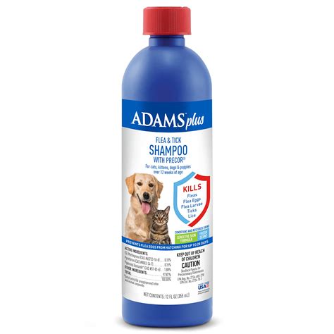 Buy Adams Plus Flea & Tick Shampoo with Precor for Cats, Kittens, Dogs & Puppies Over 12 Weeks ...