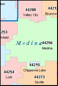 VALLEY CITY Ohio, OH ZIP Code Map Downloads