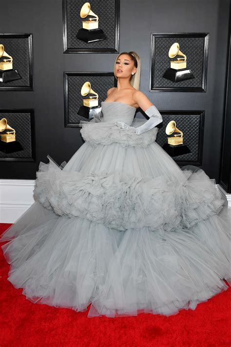 Grammys 2020 Red Carpet: Ariana Grande dazzles like a princess in ...