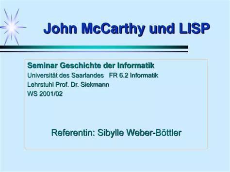 PPT - John McCarthy und LISP PowerPoint Presentation, free download - ID:1390416