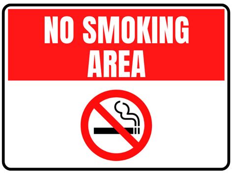 No Smoking Area Sign Template | PosterMyWall