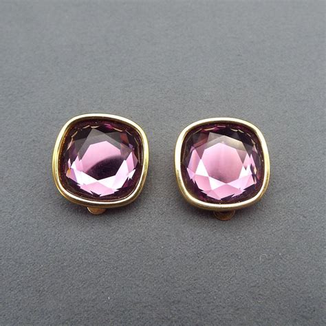 Vintage Swarovski Crystal Signed Earrings, Excellent Quality and Condition! | Swarovski crystal ...