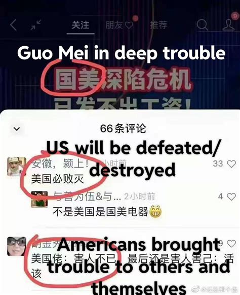 Wierd propaganda bots or blind wumao（mixing 国美 and 美国）Guo Mei is a ...