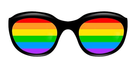 Premium Vector | Rainbow sunglasses mockup pride month celebration