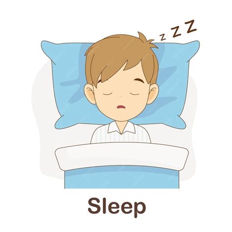 Premium Vector | Vocabulary Flash Card for kids. sleep to with picture sleep to