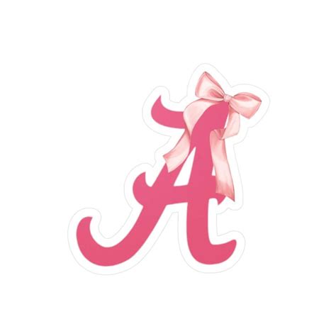 Crimson Tide Car Bow Sticker, WATERPROOF, Alabama Logo Decal, Roll Tide ...