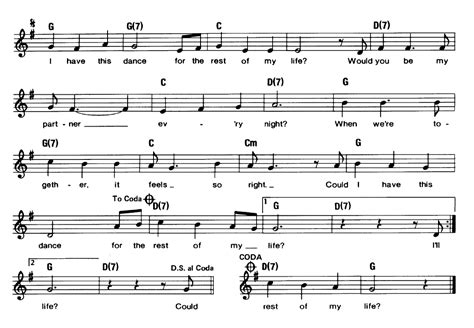 COULD I HAVE THIS DANCE Sheet music | Easy Sheet Music