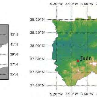 Geographical location and topography of the province of Jaén ...