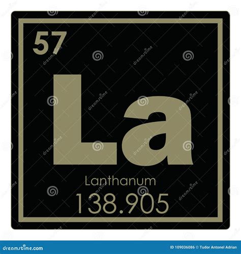 Lanthanum chemical element stock illustration. Illustration of ...