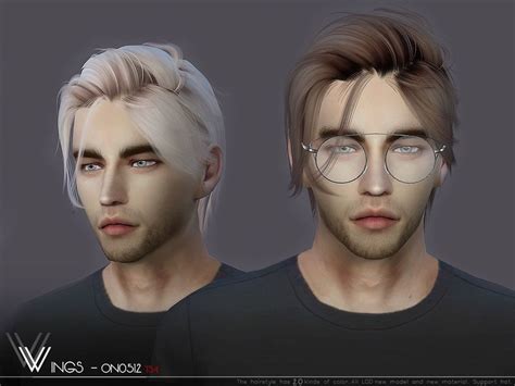 WINGS-ON0512 （12/05/2019） This hair style has 20... - wingssims | Sims 4 hair male, Sims hair ...