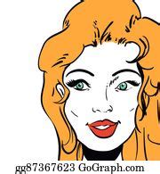 EPS Vector - Woman pop art female avatar retro icon. vector graphic. Stock Clipart Illustration ...