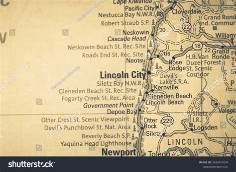 Lincoln City On Usa Map Stock Photo 2262423039 | Shutterstock