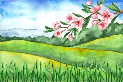 Free Vector | Spring landscape