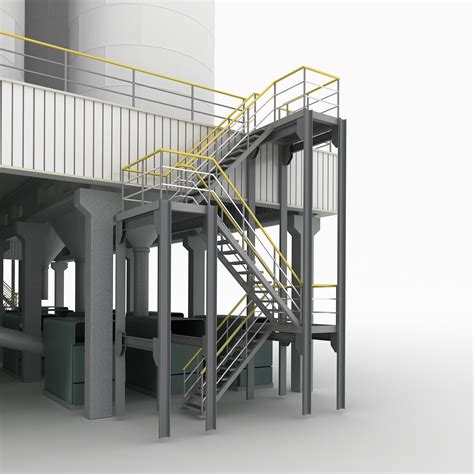 industrial silo 02 3d model