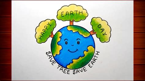 Poster On Save Earth In Cartoon