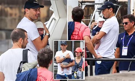 Rafael Nadal cradles his baby boy as he and wife Xisca take in a Sydney Harbour cruise | Daily ...