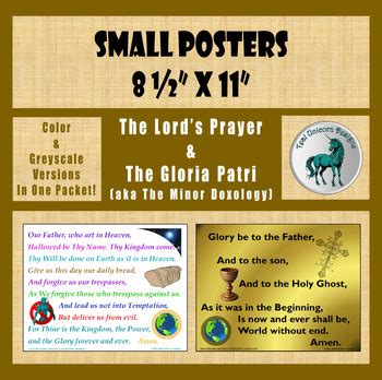 Lord's Prayer and Gloria Patri Small Poster Combo Package | TPT