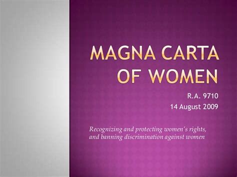 Magna carta of women