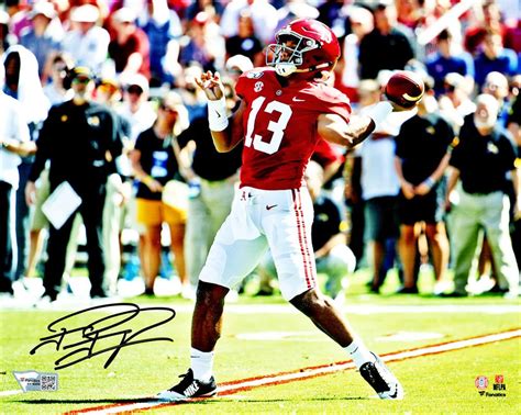 Tua Tagovailoa Autographed Signed Alabama Crimson Tide Passing Action 8x10 Photo