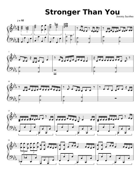 stronger than you Sheet music for Piano (Solo) | Musescore.com