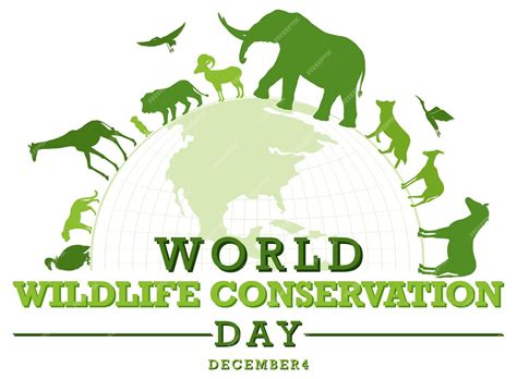 Premium Vector | World wildlife conservation day poster template