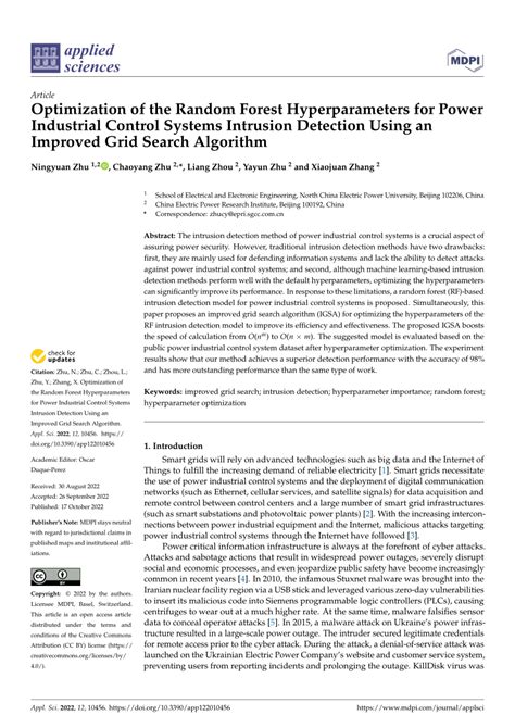 (PDF) Optimization of the Random Forest Hyperparameters for Power ...