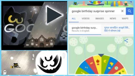 Google Birthday Surprise Spinner - HAPPY HALLOWEEN!! - YouTube