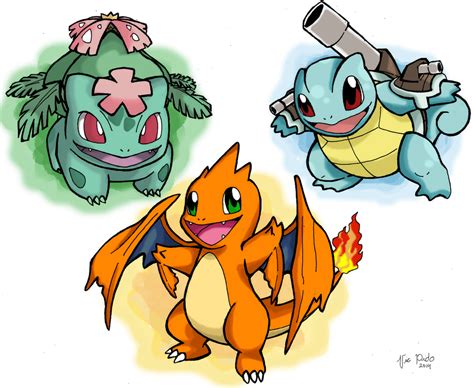 Mega Bulbasaur,, Mega Charmander and Mega Squirtle by DragoonForce2 on DeviantArt