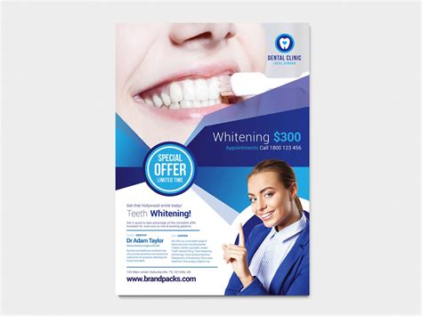 Free Dental Clinic Poster Template - PSD, Ai & Vector - BrandPacks