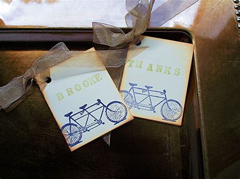 Tandem Bicycle Wedding Gift Tags – (SAMPLE No. 052.1) – OnePaperHeart ...