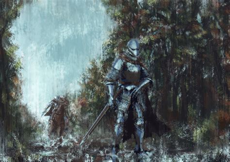 Download Sword Armor Rain Warrior Fantasy Knight Fantasy Warrior 4k Ultra HD Wallpaper by hammk