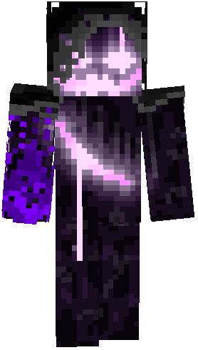 Pixellated Character in Purple and Black