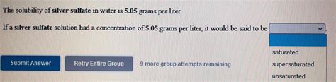 [ANSWERED] The solubility of silver sulfate in water is 5.05 grams per - Kunduz