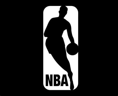 NBA Logo Symbol Black And White Design America basketball Vector ...