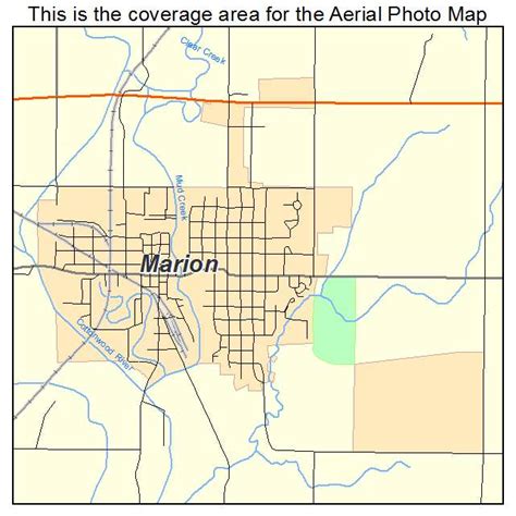 Aerial Photography Map of Marion, KS Kansas