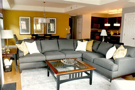 Gray and Gold Living Room and Dining Room Decor